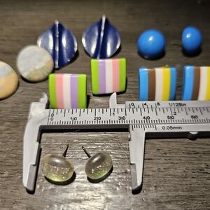 6 Pairs Of Vintage Multicolor Earrings Set